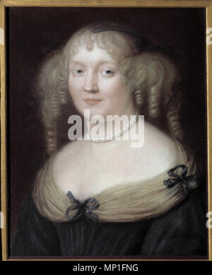 Portrait de Marie de Rabutin-Chantal (Rabutin Chantal), Marquise de Sévigné dite Madame de Sévigné (1626-1696), femme de lettres. Château de Bussy Rabutin. Peinture de Robert Nanteuil (1623-1678). Musée Carnavalet. bra02603 917 Nanteuil - Portrait de Marie de Rabutin-Chantal Banque D'Images