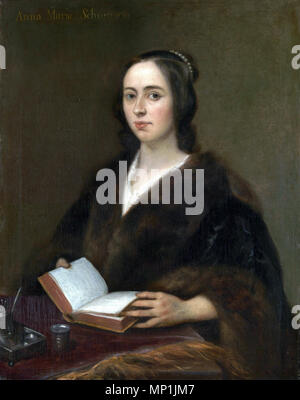 0 Portrait d'Anna Maria van Schurman 1649. 699 Jan Lievens - Portrait d'Anna Maria van Schurman Banque D'Images