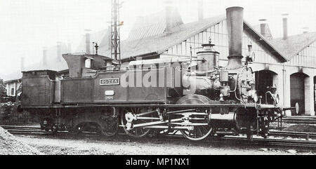 . Deutsch : Die Ec 2/5 Nr. der Schweizerische Centralbahn Olten, Luftbehälter und mit Pumpe. Aufnahme muss zwischen 1895 und 1902 gemacht worden sein. Entre 1895 et 1902. Georg Wilhelm probablement Hecklau (1872-1905) 1098 SCB-Ec2-5-Olten Banque D'Images