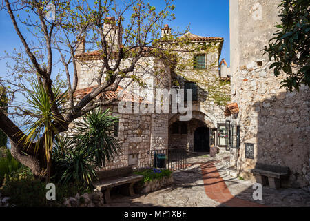 Eze village de France, village médiéval vue sur la côte d'Azur Banque D'Images