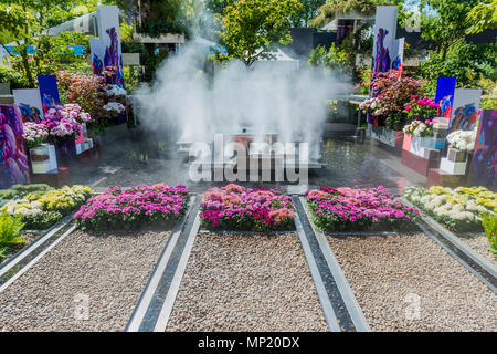 Londres, Royaume-Uni. 20 mai 2018. Londres, Royaume-Uni. 20 mai 2018. Wuhan, Chine, jardin d'eau Parrain : Creativersal, Concepteur : Laurie Chetwood & Patrick Collins - La RHS Chelsea Flower Show au Royal Hospital, Chelsea. Crédit : Guy Bell/Alamy Live News Crédit : Guy Bell/Alamy Live News Banque D'Images