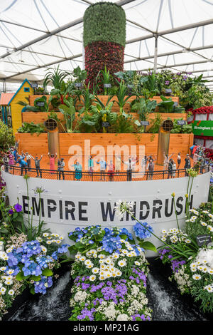 Londres, Royaume-Uni. 20 mai 2018. La Windrush Garden par Birmingham City Council et Floella Benjamin - Le RHS Chelsea Flower Show au Royal Hospital, Chelsea. Crédit : Guy Bell/Alamy Live News Banque D'Images