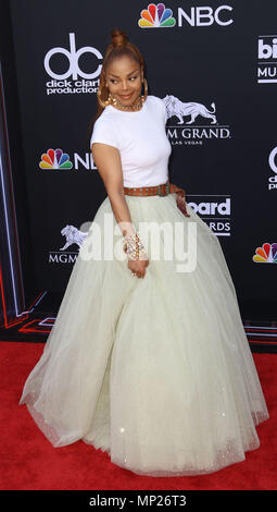 Las Vegas, Nevada, USA. 20 mai, 2018. La chanteuse Janet Jackson assiste à 2018 le magazine Billboard Music Awards le 20 mai 2018 au MGM Grand Arena de Las Vegas, Nevada Crédit : Marcel Thomas/ZUMA/Alamy Fil Live News Banque D'Images