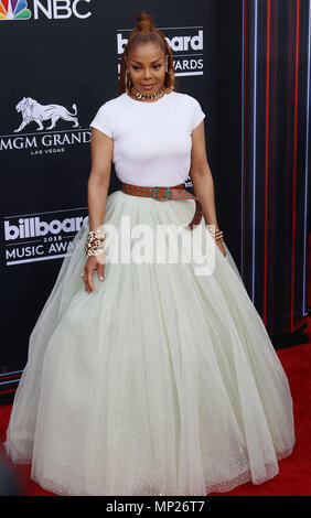 Las Vegas, Nevada, USA. 20 mai, 2018. La chanteuse Janet Jackson assiste à 2018 le magazine Billboard Music Awards le 20 mai 2018 au MGM Grand Arena de Las Vegas, Nevada Crédit : Marcel Thomas/ZUMA/Alamy Fil Live News Banque D'Images