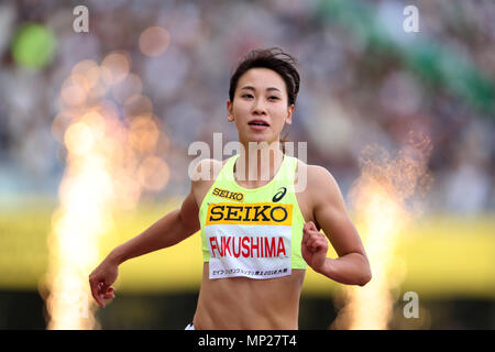 Chisato Fukushima (JPN), Mai 20, 2018 Athlétisme : Championnats du Monde- Défi Seiko Kawasaki dans Golden Grand Prix du 100 m femmes au stade final Yanmar Nagai, à Osaka au Japon. Credit : AFLO/Alamy Live News Banque D'Images