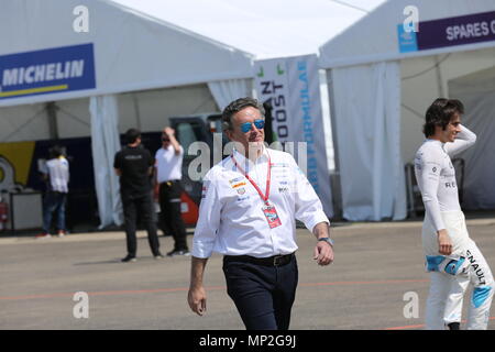 Berlin, Allemagne. 19 mai, 2018. Formule E à Berlin-Tempelhof : La photo montre Alejandro Agag. Credit : Simone Kuhlmey/Pacific Press/Alamy Live News Banque D'Images