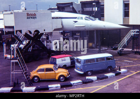 Concorde à Heathrow, Juillet 1977 Banque D'Images