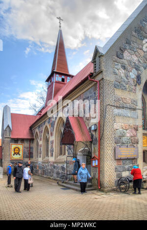 KALININGRAD, RUSSIE - avril 29,2018 : Temple de l'icône de la Mère de Dieu de Kazan dans le village d'Yantarnoye à Svetlogorsk district, Kaliningra Banque D'Images