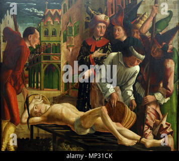 Le Martyre De Saint-Laurent vers 1480. 887 Michael Pacher - Martyrium des Hl. Laurentius Banque D'Images