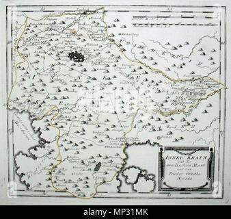 . Deutsch : Inner-Krain windischen und mit der Mark dem Gebiethe Triester. Nro. 143. Kolorierter Kupferstich . 1791/1792. Johann Franz Joseph von Reilly (1766-1820) Noms alternatifs Reilly, Franz Johann Joseph von Description Éditeur et écrivain autrichien Date de naissance/Décès 18 Août 1766 6 juillet 1820 Lieu de naissance/décès Vienne Vienne 1790 - 1800 période de travail lieu de travail de contrôle de l'autorité de Vienne : Q113944 : 102371035 VIAF ISNI : 0000 0001 1839 240X RCAC : n88624007 GND : 118748017 158784243 1046 WorldCat SUDOC : Reilly 143 Banque D'Images