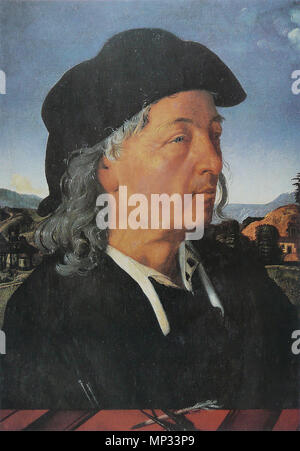 Anglais : Portrait de Giuliano da Sangallo English : Portrait de Giuliano da Sangallo entre 1500 et 1510. 986 Piero di Cosimo - Portrait de Giuliano da Sangallo Banque D'Images