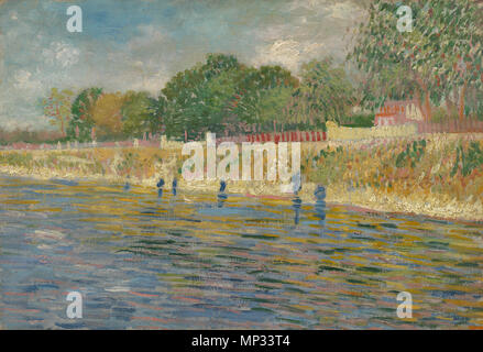 Anglais : Rive de la Seine Nederlands : Oever van de Seine . Anglais : peinture de Vincent van Gogh, 1887 Nederlands : Schilderij van Vincent van Gogh, 1887 . 1887. 939 Oever van de Seine - s0077V1962 - Van Gogh Banque D'Images
