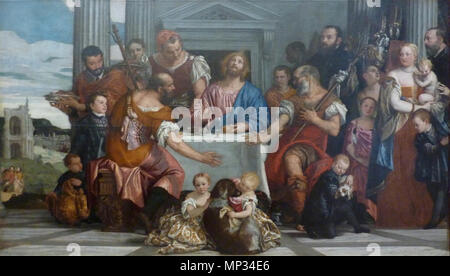 1033 Pèlerins d'Emmaüs Véronèse retouché Banque D'Images