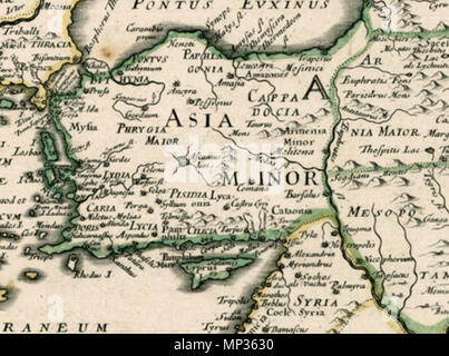 . Anglais : Pierre du Val : Expeditionis Alexandri Magni par Europam, Asiam et Africam . . 1654 carte détaillée de la région délimitée par la Méditerranée orientale à l'Ouest et l'Inde en mai, est centré sur la péninsule arabe, perse et l'Irak. 1654. Pierre Duval 987 Pierre du Val. Expeditionis Alexandri Magni par Europam, Asiam et Africam. 1654. D Banque D'Images