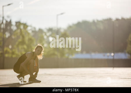 Chaussure femme urban runner lier Banque D'Images