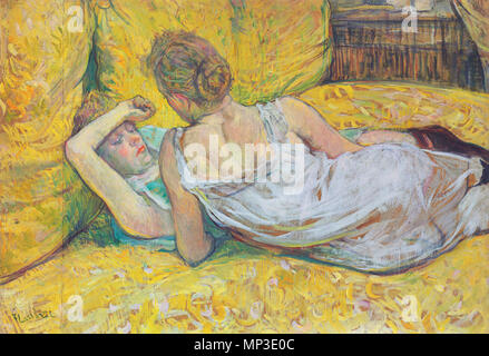 . Français : L'abandon (Les deux amies) . 1895. Henri de Toulouse-Lautrec (1864-1901) 787 Labandon TOULOUSE-LAUTREC-1895 Banque D'Images