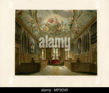 Chambre Queen's Guard, le château de Windsor . Anglais : une vue de la chambre de garde de la Reine au château de Windsor . 1er février 1817. 1035 Imprimeur de la chambre de garde, le château de Windsor, de résidences royales, l'Pyne 1819 - panteek pyn1797-222 Banque D'Images