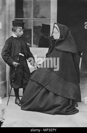 . Anglais : La Reine Victoria et le Prince Leopold . 1862. Le prince Alfred, duc d'Édimbourg et de Saxe-Cobourg et Gotha, 2e fils de la reine Victoria (1844-1900) (photographe) 1035 La Reine Victoria et Léopold d'Albany Banque D'Images