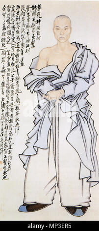 . Autoportrait de Ren Xiong (1823-1857), encre et couleurs sur papier, 177,5x78,8cm. Musée du Palais, Pékin. Entre 1823 et 1857. Ren Xiong (1823-1857) Noms alternatifs Weichang ; Ren Xiong Xiong s Xiangpo ; ; ; Xiangpu ; Jen Hsiung Description peintre chinois Date de naissance/décès 19 Juillet 1823 23 novembre 1857 contrôle d'autorité : Q3080169 : 62868202 VIAF ULAN : 500324755 RCAC : n81072518 36605471 NLA : GND : 1023440644 1053 WorldCat Ren Xiong Self Portrait Banque D'Images