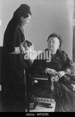 . Anglais : Victoria, impératrice d'Allemagne, Frederick et la reine Victoria, 1889 . 1889. Byrne & Co : Hill Street, Richmond (photographe) 1233 Victoria, impératrice d'Allemagne, Frederick et la reine Victoria, 1889 Banque D'Images