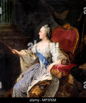 . Русский : Ф. С. Рокотов. Портрет Екатерины II Français : Huile sur toile portrait de l'impératrice Catherine la Grande par peintre russe Fedor Rokotov . 1763. Ф. С. Рокотов Profil 1030 portrait de Catherine II par Fedor Rokotov (1763, Galerie Tretiakov) Banque D'Images