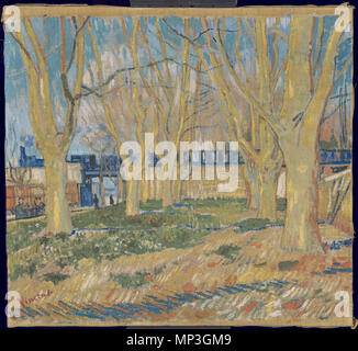 Anglais : Le Train Bleu Le viaduc à Arles, alias le 83 mars 1888. 799 Le Train Bleu, par Vincent van Gogh, à partir de C2RMF Banque D'Images