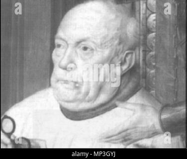 La Madone avec le chanoine van der Paele (détail) . avant 1933 Restauration . 1436. 1222 Van der Paele-abans1933 Banque D'Images