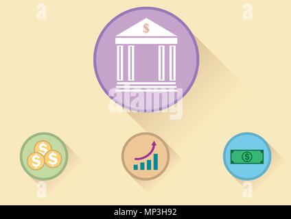 La conception de l'activité bancaire vector illustration Illustration de Vecteur