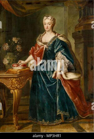 Q29903857 . Deutsch : Bildnis der Maria Amalia von Bayern, Gemahlin des Kurfürsten Karl Albrecht von Bayern English : portrait de Maria Amalia d'Autriche (1701-1756) mais probablement portrait de Teresa Kunegunda Sobieska (1676-1730) Polski : 31-133 Amalii Portret Habsbourg, Bawarskiego żony Karola VII . 18e siècle. 1166 Teresa Kunegunda Sobieska - Joseph Vivien Banque D'Images