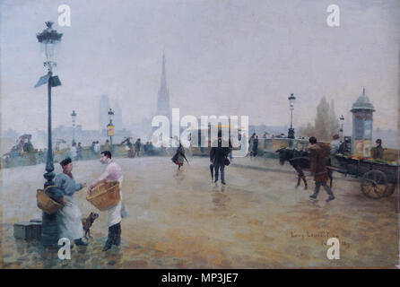 Le pont Corneille . Français : Le pont Corneille, Rouen. 1890 . 1890. 1074 Rouen pont Corneille Lemaitre 1890 Banque D'Images