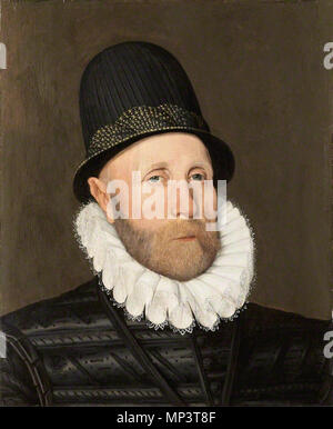 Par Arnold Bronckorst, huile sur panneau, 1578 Oliver St John, 1er baron St Jean de Bletso 1578. 941 Oliver St John, 1er baron St Jean de Bletso Banque D'Images