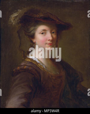 Portrait d'une femme, dit Louise Julie de Nesle, comtesse de Mailly *huile sur toile 57,2 x 48,3 cm * . Anglais : Portrait d'une femme, dit Louise Julie de Nesle, comtesse de Mailly . 18e siècle. 1016 Portrait d'une femme, dit Louise Julie de Nesle, comtesse de Mailly par Alexis Grimou Banque D'Images