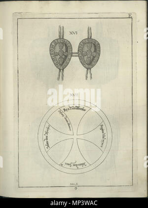 . Anglais : Joint des rois Afonso II de Portugal, illustration d'Antonio Caetano de Sousa, genealogica História da Casa Real Portugueza, t. IV, Lisbonne, 1738 XVI - Lettre à la reine, Urraqua 7 décembre 1210 XVII - Don à Gonçalo Gomes, juin 1217. . 1738. Antonio Caetano de Sousa (1674-1759) 1107 Les phoques de la maison royale de Portugal 03 Banque D'Images