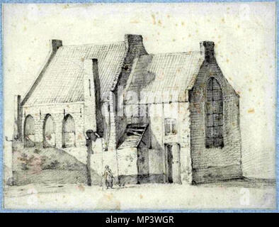. Nederlands : Tekening van de De Heilige Kruiskapel te Utrecht Reinier porte Craeyvanger . Entre 1820 et 1830. R. Craeyvanger Kruiskapel-Craeyvanger 777 Banque D'Images
