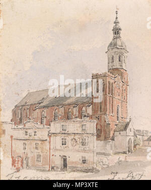 Troppau. Die Pfarrkirche à Troppau . 19e siècle. 681 Jacob Alt Pfarrkirche à Troppau Banque D'Images