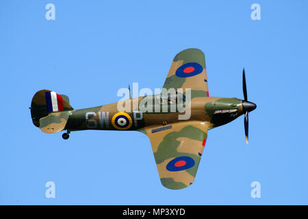 Hawker Hurricane Mk 1, P3717, G-HITT, Shuttleworth, Biggleswade, Bedfordshire, Banque D'Images