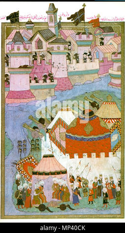 Soliman Ier après la prise de Buda, 1529 16e siècle. 1252 Conseil de guerre après l'échec du siège de Vienne Banque D'Images