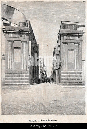 . Italiano : Porta Palermo (stampa antica del 1900) . 1900. AAVV 1014 Porta Palermo (stampa antica del 1900) Banque D'Images