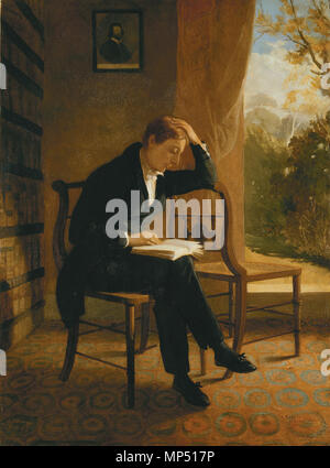 John Keats, portrait par Joseph Severn, 1821-1823 . Anglais : Portrait de John Keats (1795-1821), poète anglais . Entre 1821 et 1823. 733 John Keats, portrait par Joseph Severn Banque D'Images