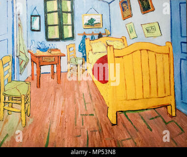 Magyar : hálószobája Vincent Arles-ban (AZ) változat amszterdami Français : chambre à Arles (Amsterdam) ) Arles, octobre 1888. 1238 la chambre de Vincent à Arles (JH) 1608 - Mon Rêve Banque D'Images