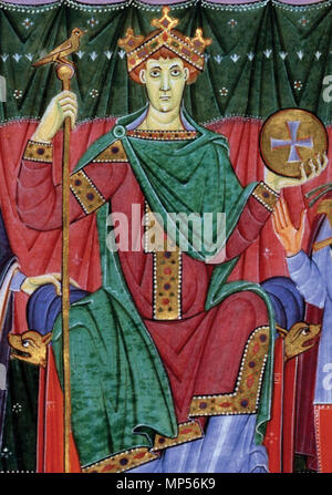. Anglais : Otton III. vers 1000. Meister der Schule Reichenauer 949 Otton III. Banque D'Images