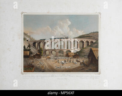 Sammlung-Bahnlinien,SB/1111 Semmeringbahn Semmeringbahn Kalte Rinne Viadukt Benkert Banque D'Images