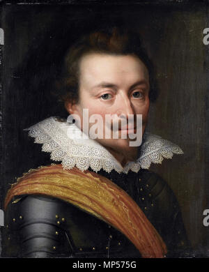 Jean VIII (1583-1638), comte de Nassau-Siegen *huile sur panneau *30 × 24,6 cm *G.Z.N. inscrit : JOHAN *Ca. 1613 - ca. 1620 Jean VIII (1583-1638), comte de Nassau-Siegen, atelier de Jan UNE 697 Jan de Jongere (1583-1638) Graaf van Nassau-Siegen Banque D'Images