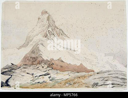 . Le Mont Cervin . 1849. John Ruskin (1819-1900) Noms alternatifs Ruskin Description auteur britannique, poète, artiste et critique d'art Date de naissance/Décès 8 Février 1819 20 janvier 1900 Lieu de naissance/décès London English : Brantwood, Lake District lieu de travail de l'Angleterre, Venise, la Suisse, la France contrôle d'autorité : Q179126 : VIAF 73859585 ISNI : 0000 0001 2139 3446 ULAN : 500006262 RCAC : n79006950 NLA : 36583544 875 WorldCat Matterhorn Ruskin Banque D'Images