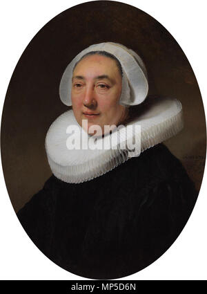 Haesje van Cleyburg Jacobsdr (1583-1641) huile sur panneau * *68,6 × 53,4 cm *signé c.r. : Rembran... f. 1634 van Cleyburg Jacobsdr Haesje, par Vlieger, Rembrandt, 1052 Portret van Cleyburg Haesje v.16342 Banque D'Images