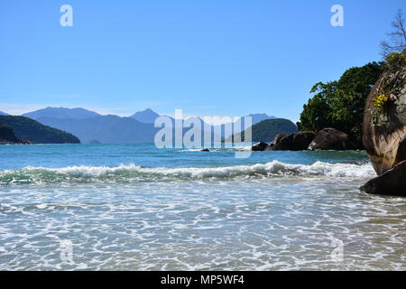 Plage Felix, Ubatuba, SP, BRÉSIL Banque D'Images