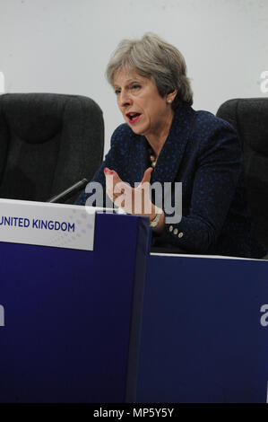 La réunion des chefs de gouvernement du Commonwealth Conférence de presse de clôture avec : Theresa Mai Où : London, Royaume-Uni Quand : 20 Avr 2018 Crédit : WENN.com Banque D'Images