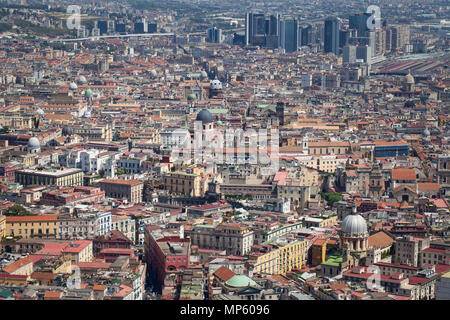 Vue aérienne sur Naples du Castel Sant'Elmo, Naples, 05/09/2017, Italie Banque D'Images