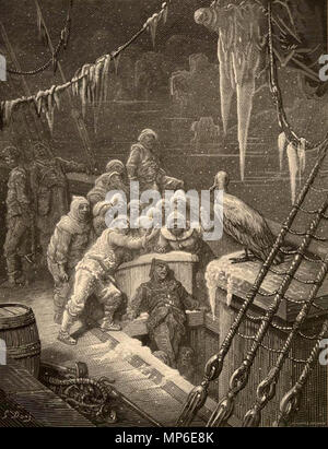 . Gravure de Gustave Doré pour l'édition 1876 de la Rime of the Ancient Mariner de Samuel Coleridge. La mention "L'Albatros", il présente 17 marins sur le pont d'un bateau en bois face à un albatros. Les glaçons pendre du gréement. 1876. Gustave Doré (1832-1883) Noms alternatifs Paul Gustave Doré, Paul Gustave Louis Christophe Doré Description peintre, illustrateur, graveur et caricaturiste Date de naissance/Décès 6 Janvier 1832 23 janvier 1883 Lieu de naissance/décès lieu de travail Paris Strasbourg Paris contrôle d'autorité : Q6682 : VIAF 41839207 ISNI : 0000 0001 2278 6962 ULAN : Banque D'Images