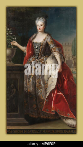 Italiano : Ritratto di Anna Cristina di Sulzbach . Anglais : Portrait of Anna Cristina di Sulzbach (1704-1723) . 18e siècle. 1063 Ritratto di Anna Cristina di Sulzbach - Google Art Project Banque D'Images